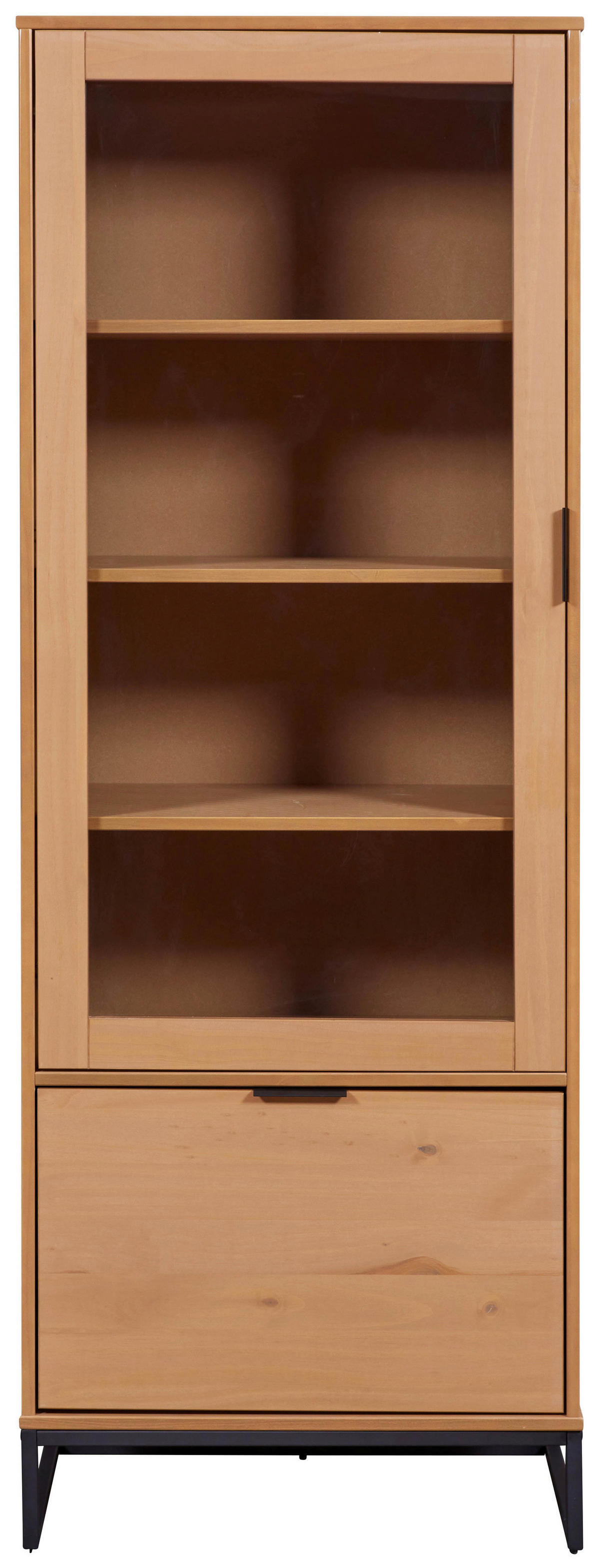 Vitrine Vivo 2T Oak lackiert Holz B/H/L: ca. 45x190x70 cm Vivo 2T - Oak (70,00/45,00/190,00cm) - Inter Link