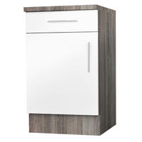 Unterschrank Judith weiß Hochglanz B/H/T: ca. 60x82x57 cm Judith - weiß/silber (60,00/82,00/57,00cm) - Menke