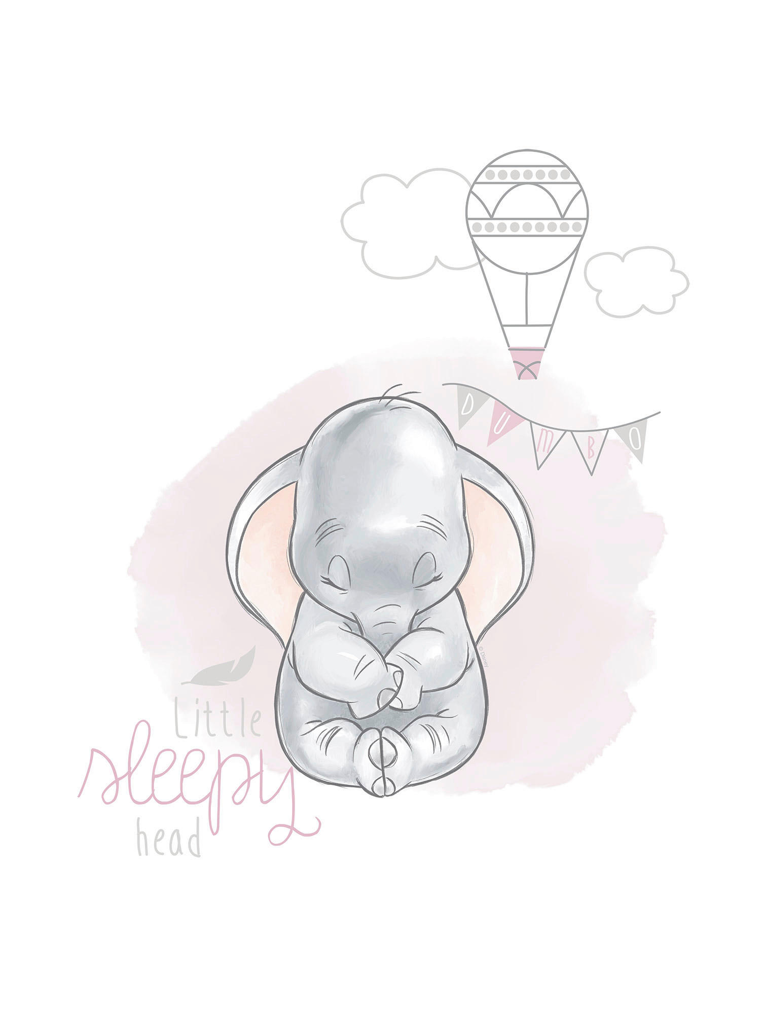 Komar Poster Dumbo Sleepy Disney B/L: ca. 30x40 cm