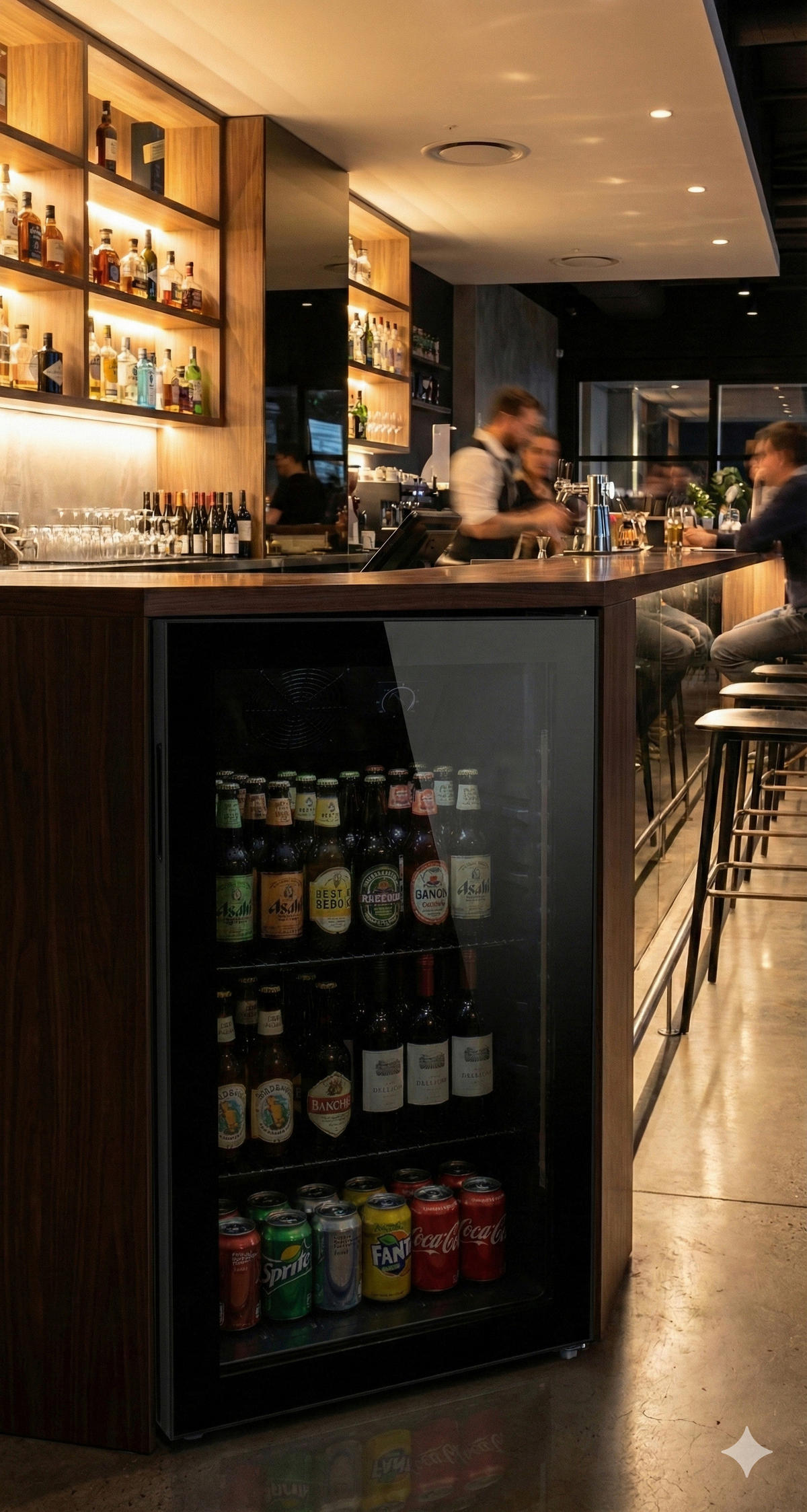 POCOline Kühlschrank schwarz B/H/T: ca. 54x84x54,5 cm Glastürkühlschrank GTK84-118CS - schwarz (54,00/84,00/54,50cm) - POCOline