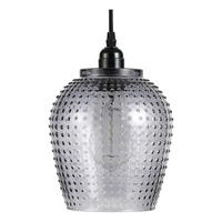 Kayoom Pendelleuchte Riva grau Glas B/H/L: ca. 18x27x18 cm E27 1 Brennstellen Riva - grau (18,00/18,00/27,00cm) - Kayoom