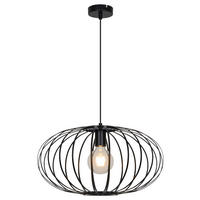 Pendelleuchte mattschwarz Metall H/D: ca. 120x48 cm E27 1 Brennstellen Pendelleuchte_Marlena - mattschwarz (48,00/120,00cm)