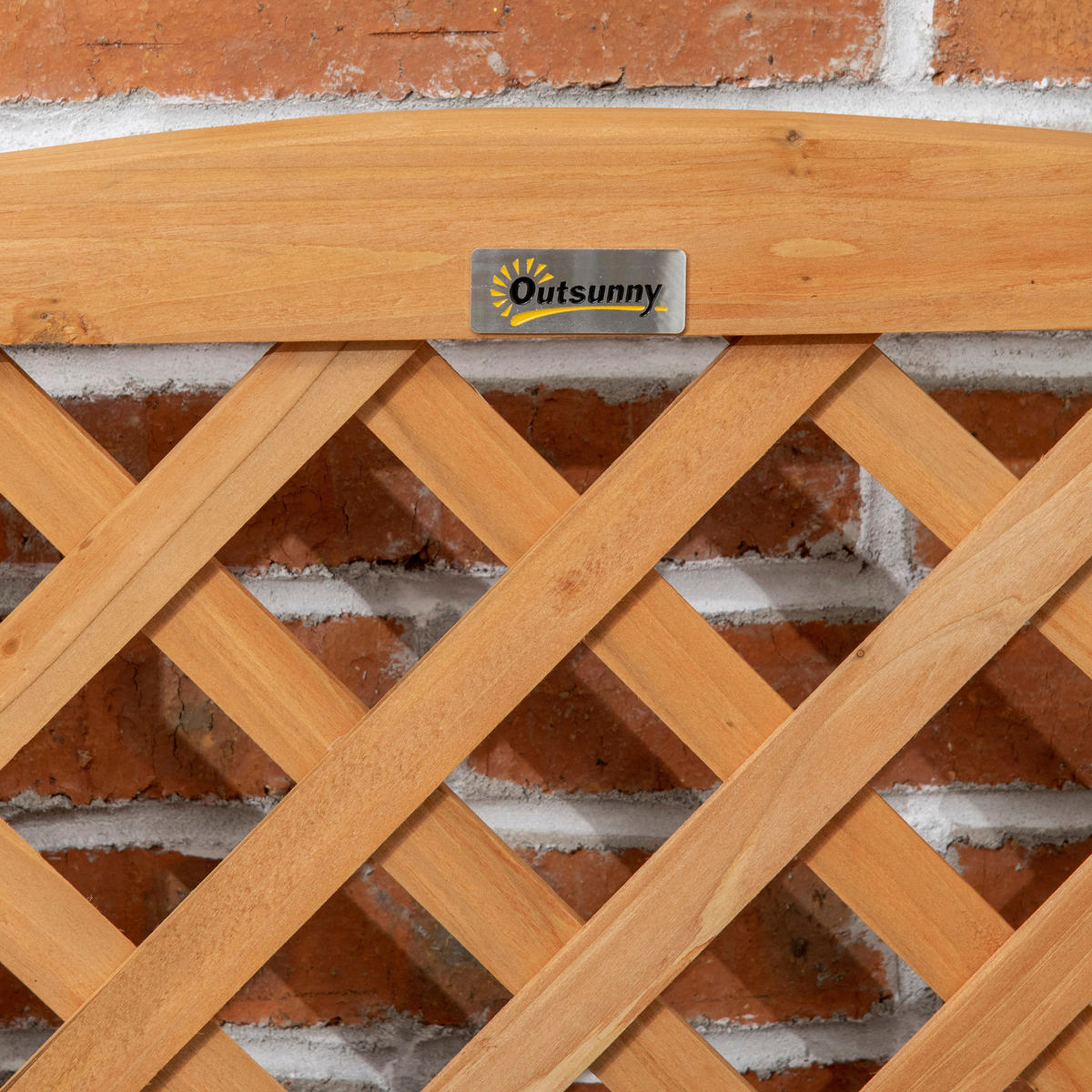 Outsunny Blumenkasten mit Rankgitter Blumenkasten_mit_Rankgitter - gelb (45,00/45,00/80,00cm) - Outsunny