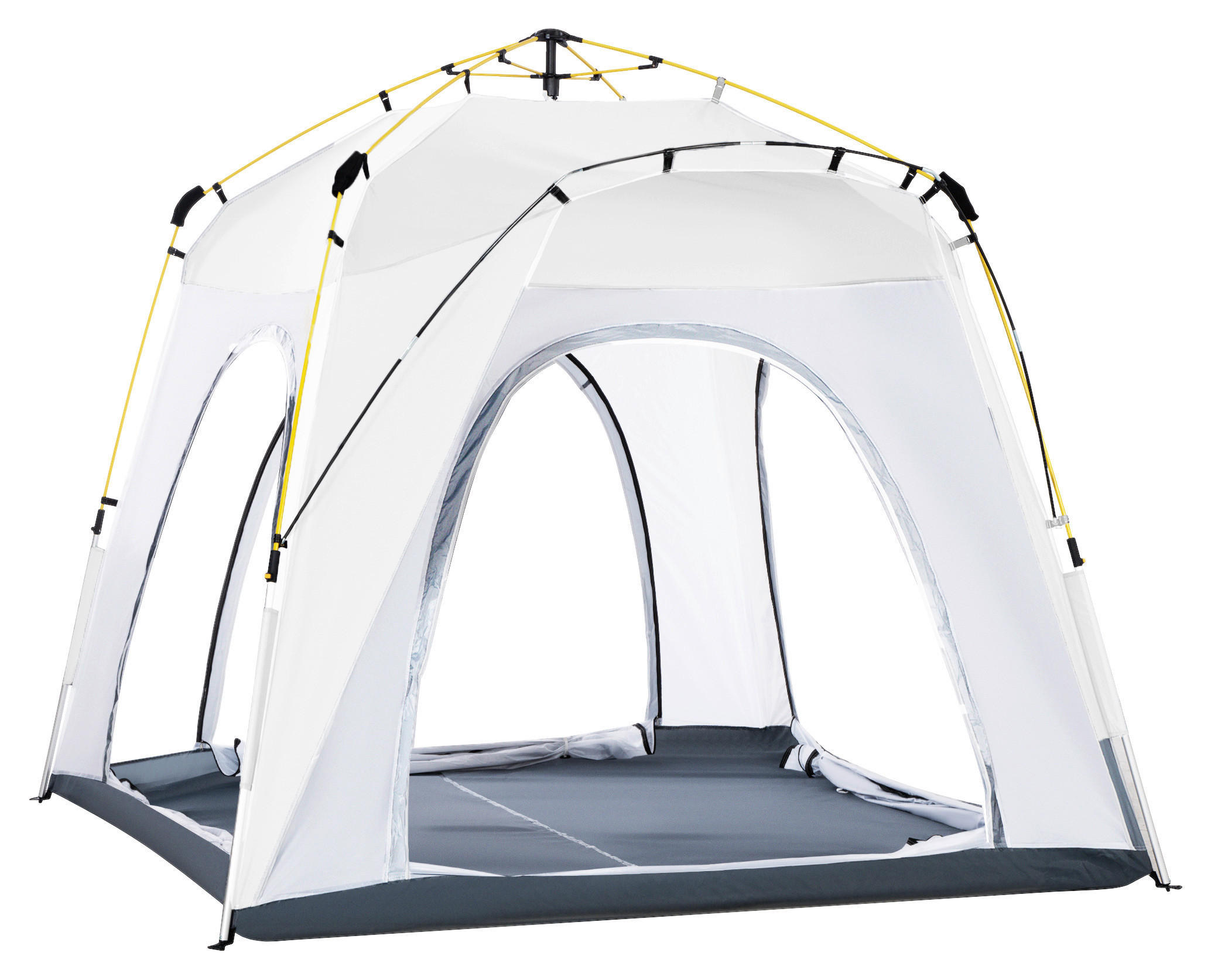Outsunny Campingzelt hellgrau Aluminium B/H/L: ca. 240x199x240 cm Campingzelt - hellgrau (240,00/240,00/199,00cm) - Outsunny