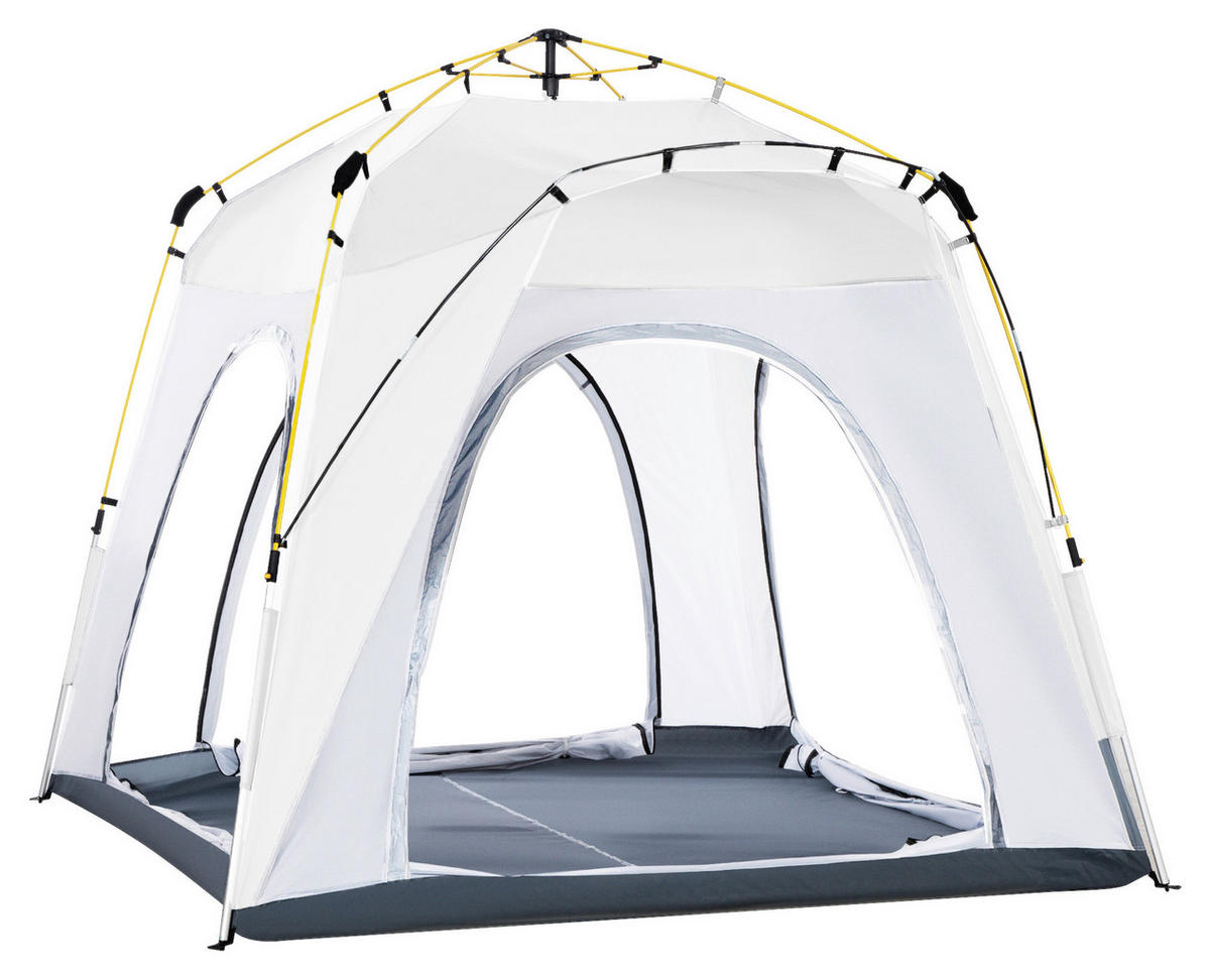 Outsunny Campingzelt hellgrau Aluminium B/H/L: ca. 240x199x240 cm Campingzelt - hellgrau (240,00/240,00/199,00cm) - Outsunny