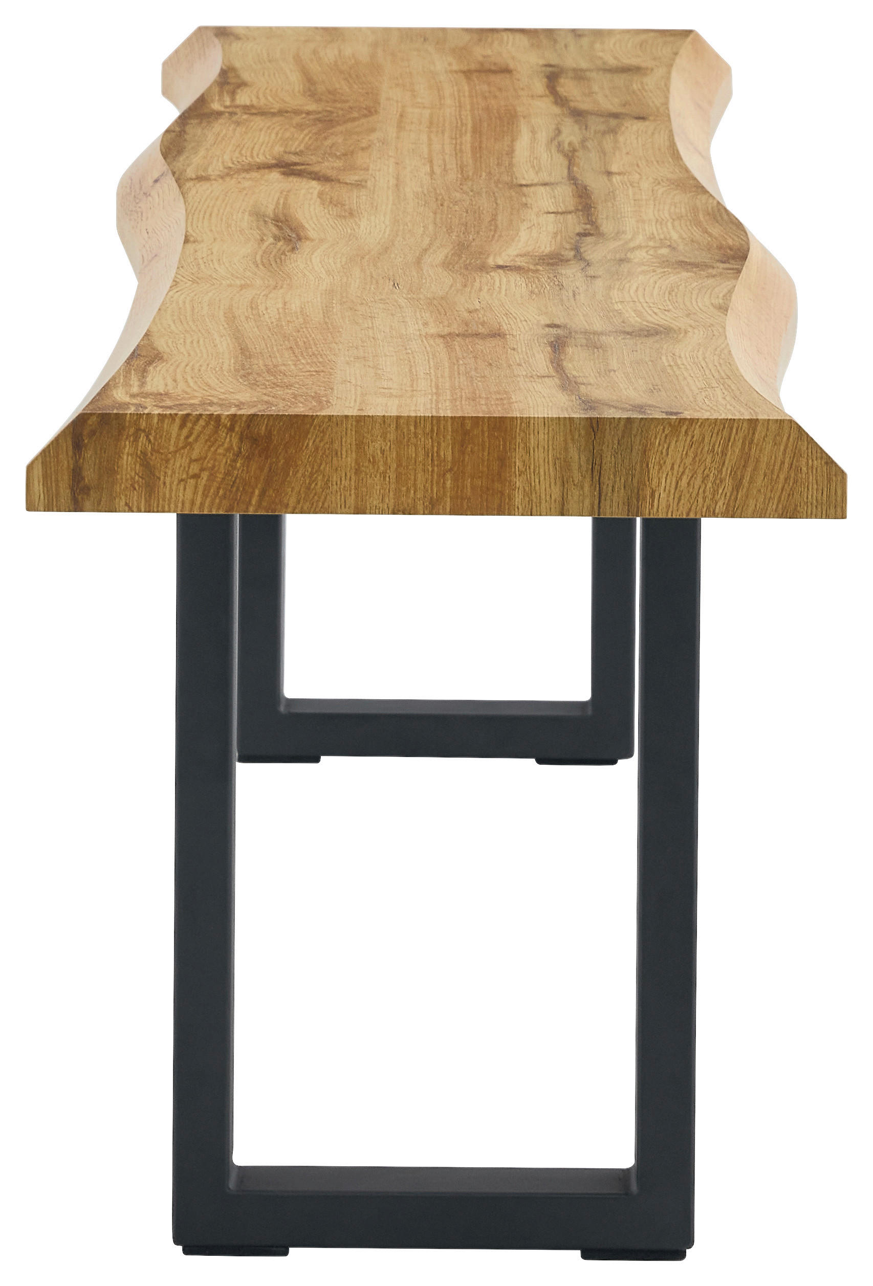 Bank Thea Eiche Wild MDF B/H/T: ca. 180x46x40 cm Thea - Eiche/schwarz (180,00/46,00/40,00cm)