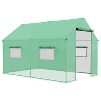 Outsunny Gewächshaus B/H/L: ca. 300x200x200 cm Foliengewächshaus - grün (200,00/300,00/200,00cm) - Outsunny