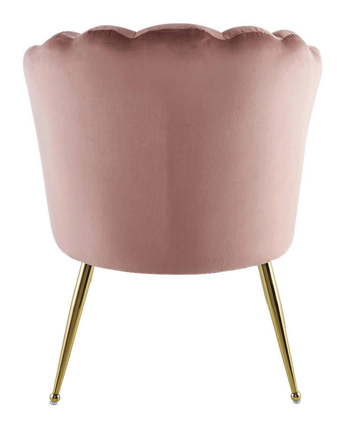 Stuhl Pippa 101 altrosa Microfaser B/H/T: ca. 67x87x70 cm Pippa 101 - messing/altrosa (67,00/87,00/70,00cm) - 360 Living