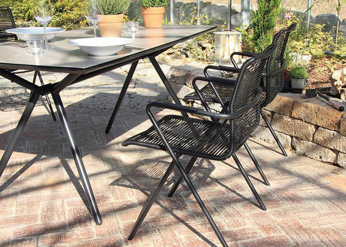 Acamp Gartenstuhl Alpha Rope anthrazit Aluminium B/H/T: ca. 55x83x57 cm Alpha Rope - anthrazit (55,00/83,00/57,00cm) - Acamp