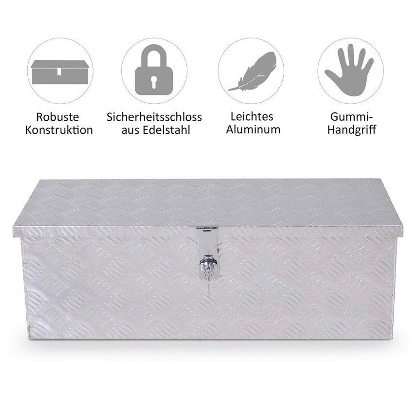 HOMCOM Werkzeugkasten C12-007 B/H/T: ca. 33x25x76 cm Werkzeugkasten MHC12-007 - silber (33,00/25,00/76,00cm) - HOMCOM