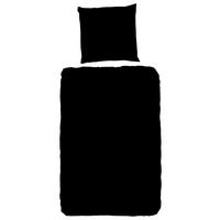 Microfaser Bettwäsche Pure uni black schwarz Microfaser B/L: ca. 135x200 cm Pure uni black - schwarz (135,00/200,00cm) - Pure
