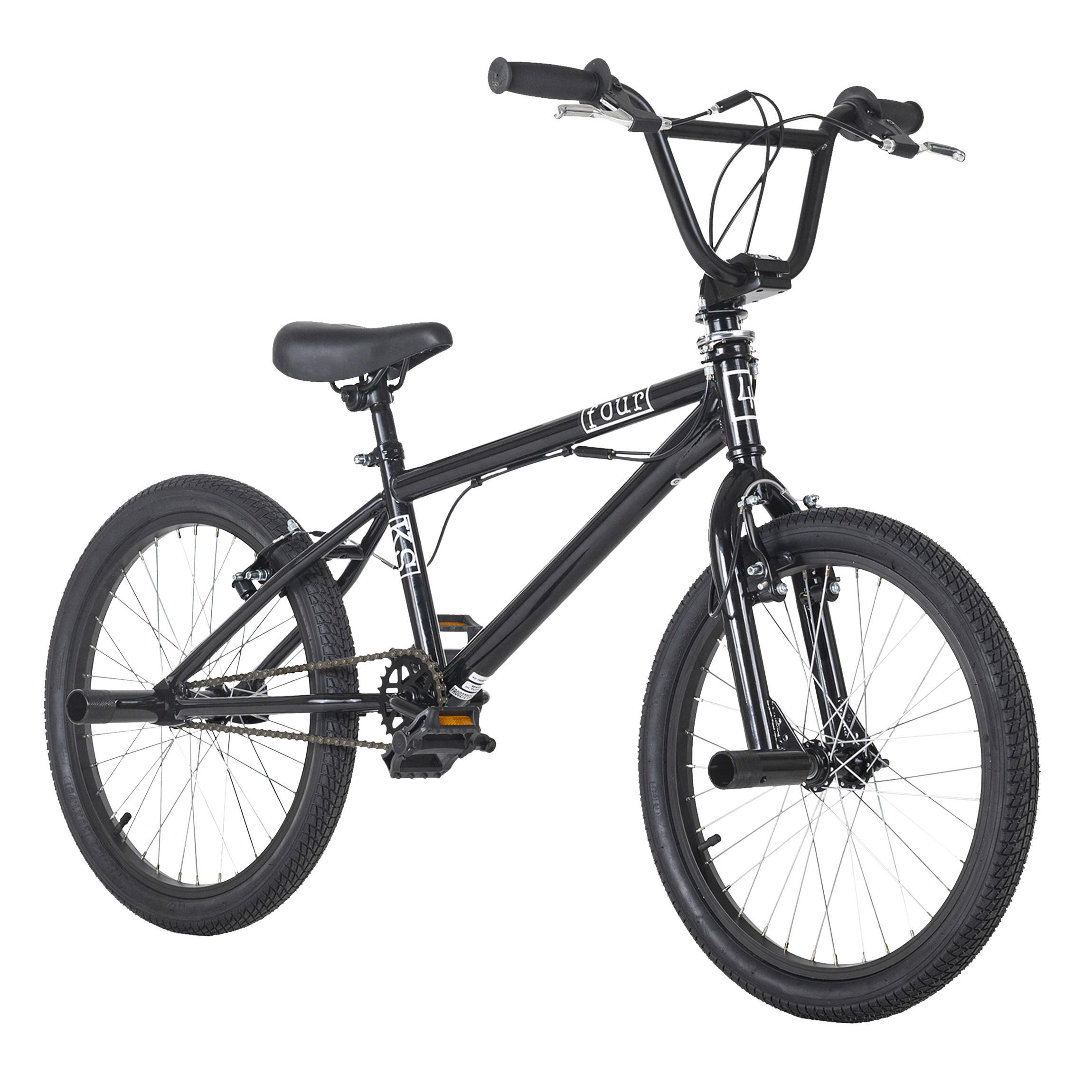 KS-Cycling BMX Fahrrad Four  Freestyle Four 20 Zoll Rahmenhöhe 26 cm 1 Gänge schwarz schwarz ca. 20 Zoll