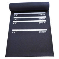 HOMCOM Dartmatte B/H/L: ca. 61x0,3x300 cm Dartmatte_für_Steel-und_Softdart - schwarz (300,00/61,00/0,30cm) - HOMCOM