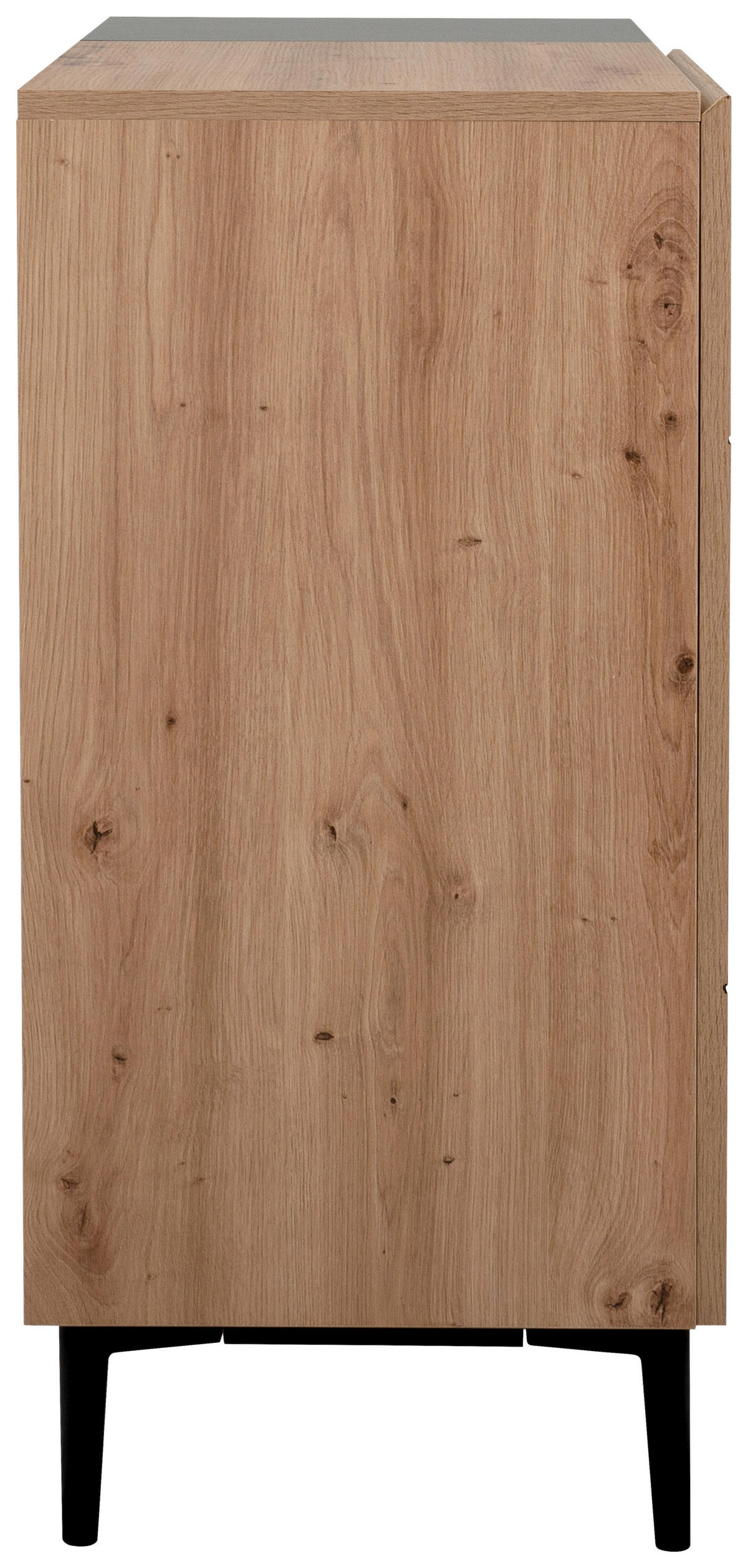 Kommode Nola Eiche Artisan Nachbildung schwarz B/H/T: ca. 80x90x42 cm Nola - Eiche/schwarz (80,00/90,00/42,00cm)