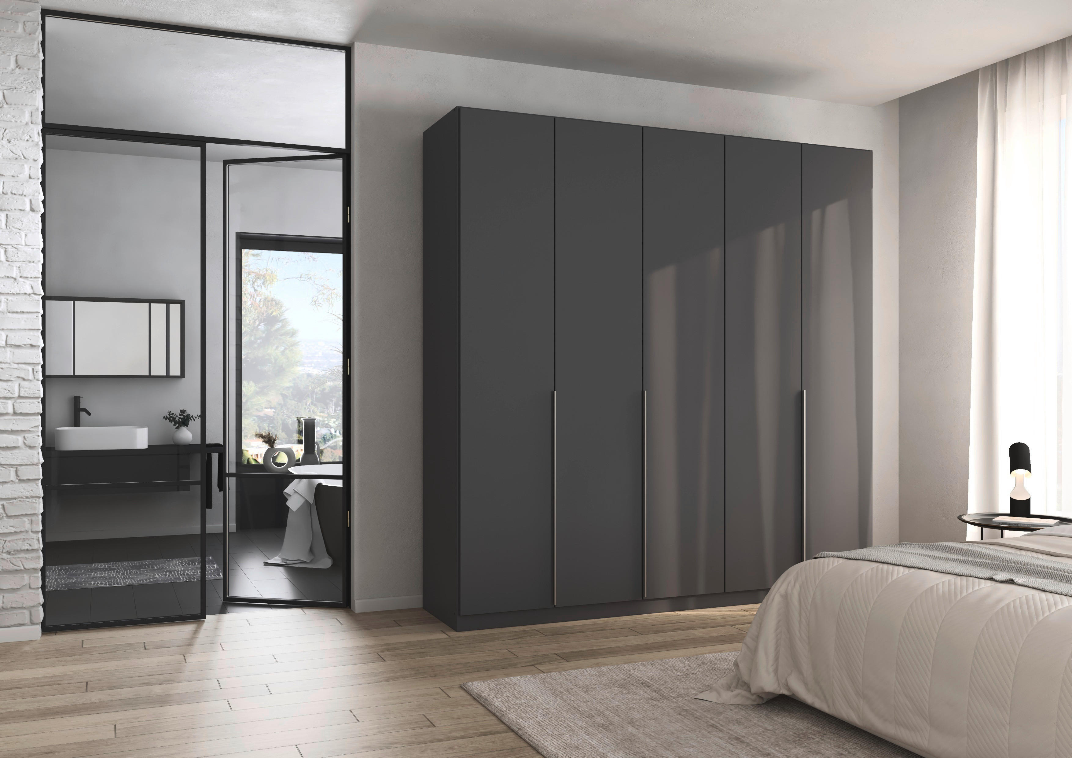 Kleiderschrank Alabama grau B/H/T: ca. 225x229x54 cm Alabama - Alu/grau (225,00/229,00/54,00cm)