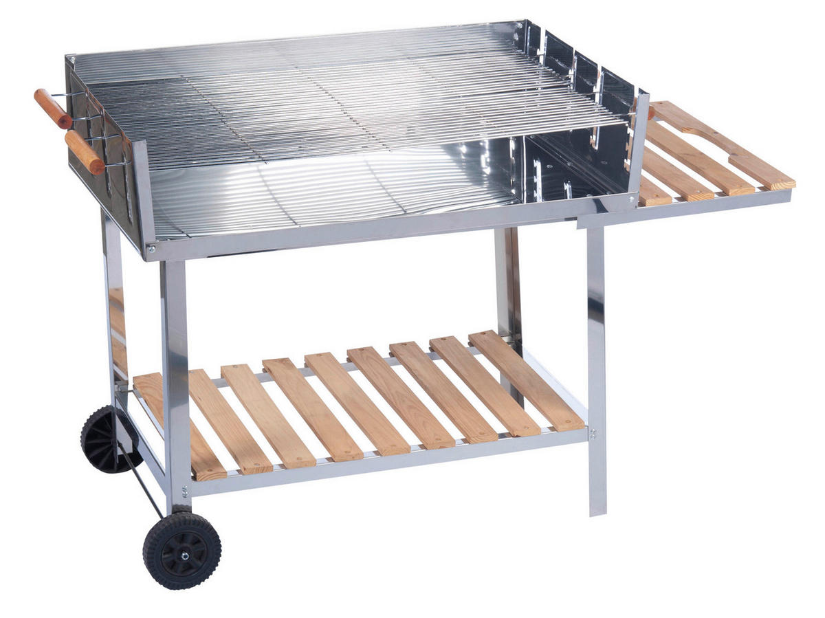 BBQ Collection Holzkohlegrill Edelstahl B/H/L: ca. 56x85x98 cm Holzkohlegrill_BBQ - Edelstahloptik (98,00/56,00/85,00cm) - BBQ Collection