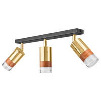 Lamkur Deckenleuchte gold Stahl Glas B/H/L: ca. 8x19x45 cm 3 Brennstellen AURORA - gold (45,00/8,00/19,00cm) - Lamkur