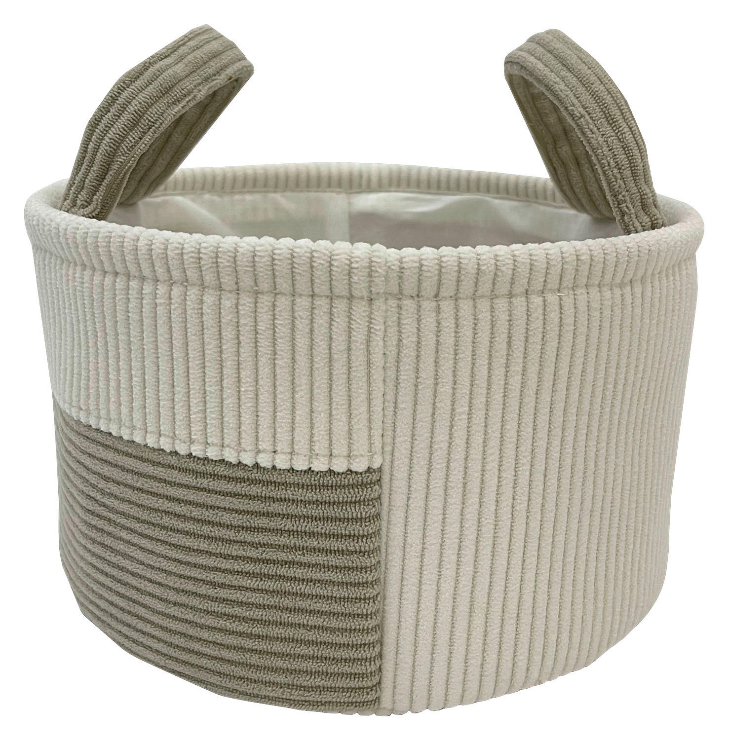 POCOline Korb grau Samt H/D: ca. 14x24 cm Korb_Sandy_S - weiß/grau (24,00/14,00cm) - POCOline