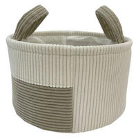 POCOline Korb grau Samt H/D: ca. 14x24 cm Korb_Sandy_S - weiß/grau (24,00/14,00cm) - POCOline