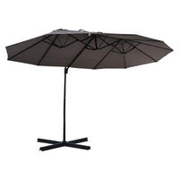 Outsunny Doppelschirm dunkelgrau Metall B/H/L: ca. 270x250x460 cm Doppelschirm - dunkelgrau (460,00/270,00/250,00cm) - Outsunny