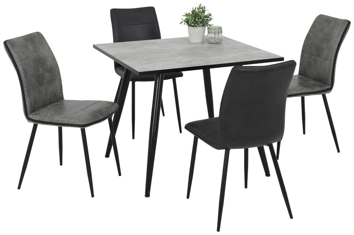Stuhl Caroline anthrazit Vintage B/H/T: ca. 45x87x57 cm Caroline - schwarz/anthrazit (45,00/87,00/57,00cm)