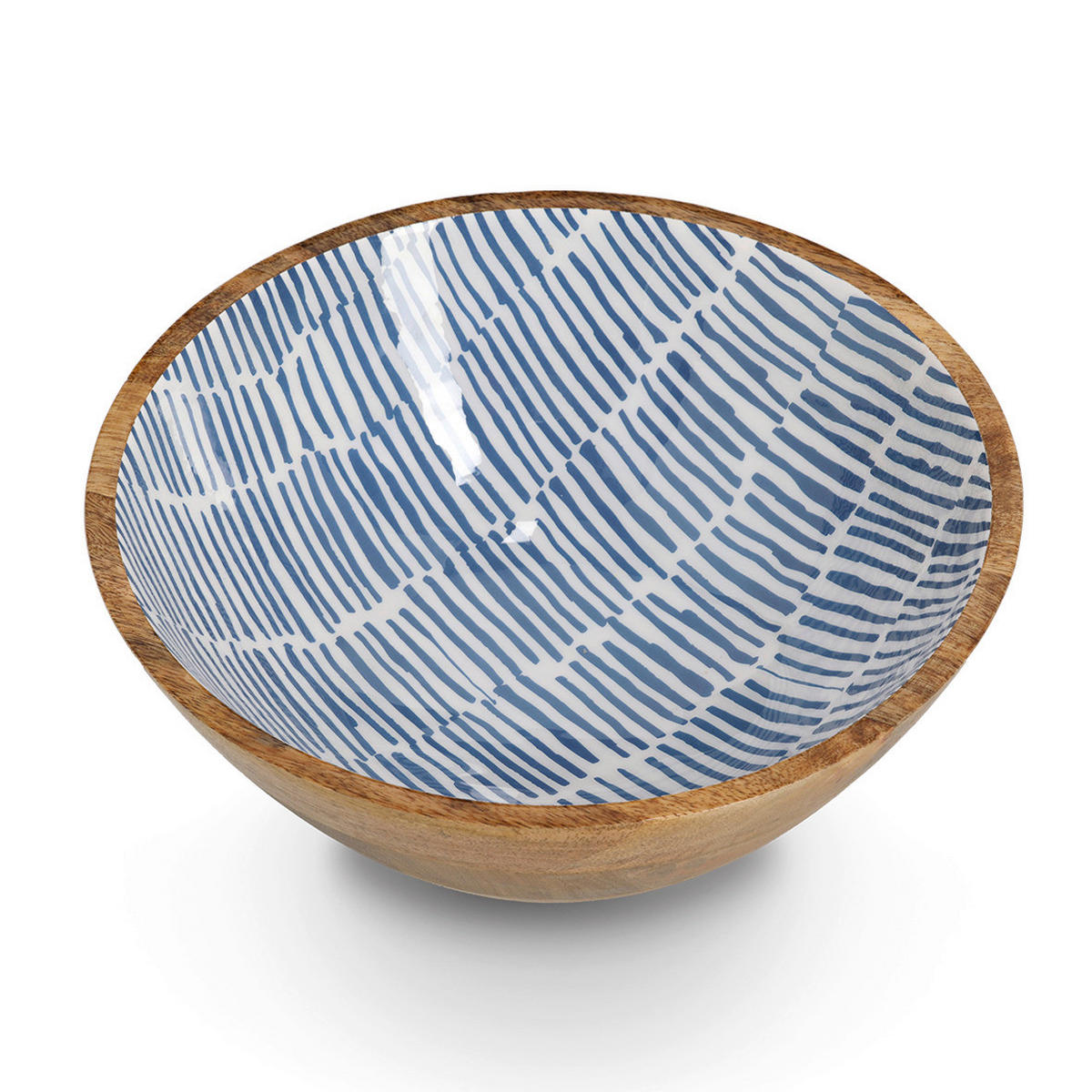 Zeller Schale blau Holz B/H/L: ca. 30x12x30 cm Schale - blau (30,00/30,00/12,00cm) - Zeller