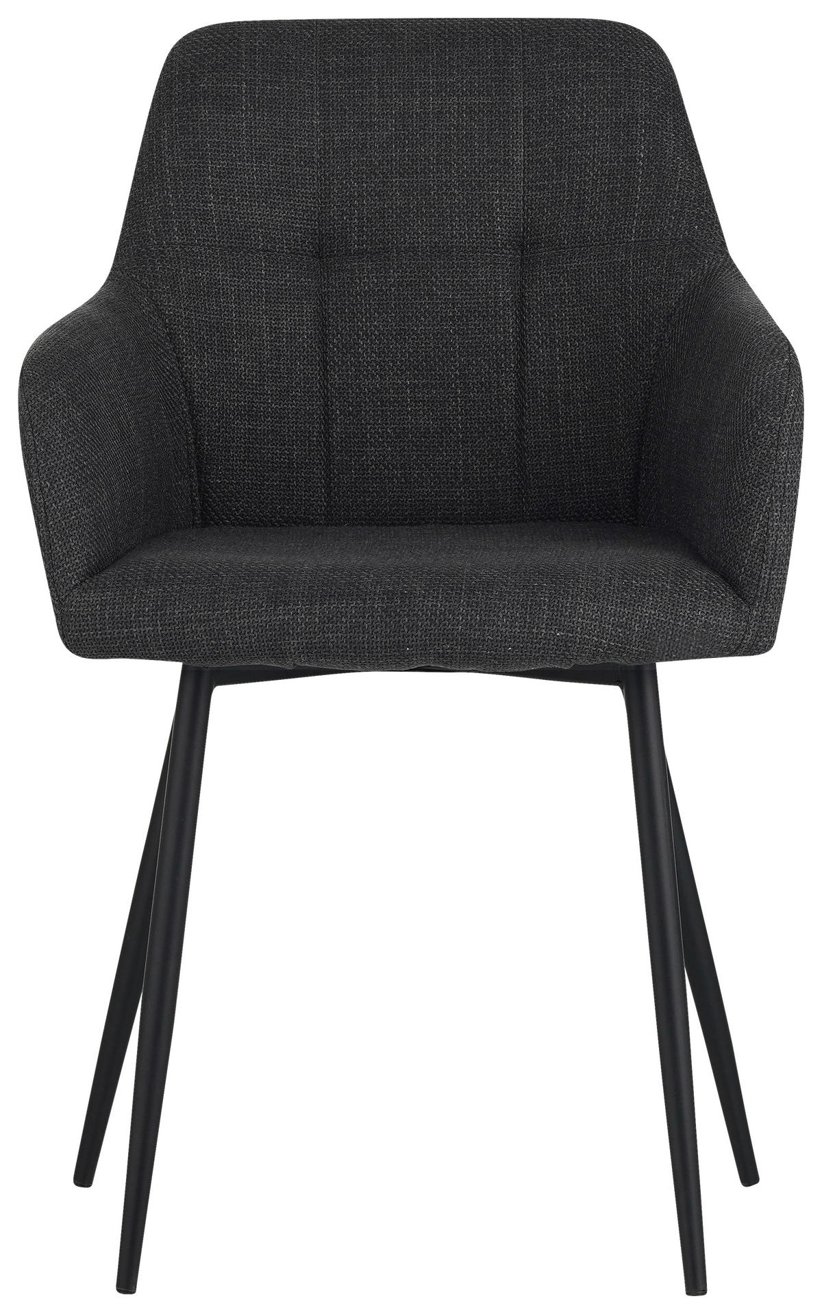 Armlehnstuhl Maria, 2er-Set anthrazit Microfaser Webstoff B/H/T: ca. 55x84x61 cm Maria, 2er-Set - anthrazit (55,00/84,00/61,00cm) - Hela