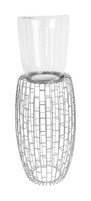 Kayoom Kerzenständer Malibu 825 Malibu 825 - silber (28,00/28,00/73,00cm) - Kayoom