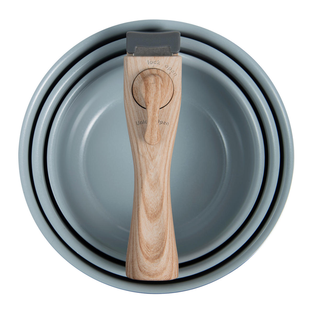 BERGNER Topfset CLICK & COOK silber Aluminium 4 tlg. CLICK & COOK - silber (30,70/30,00/9,60cm) - BERGNER