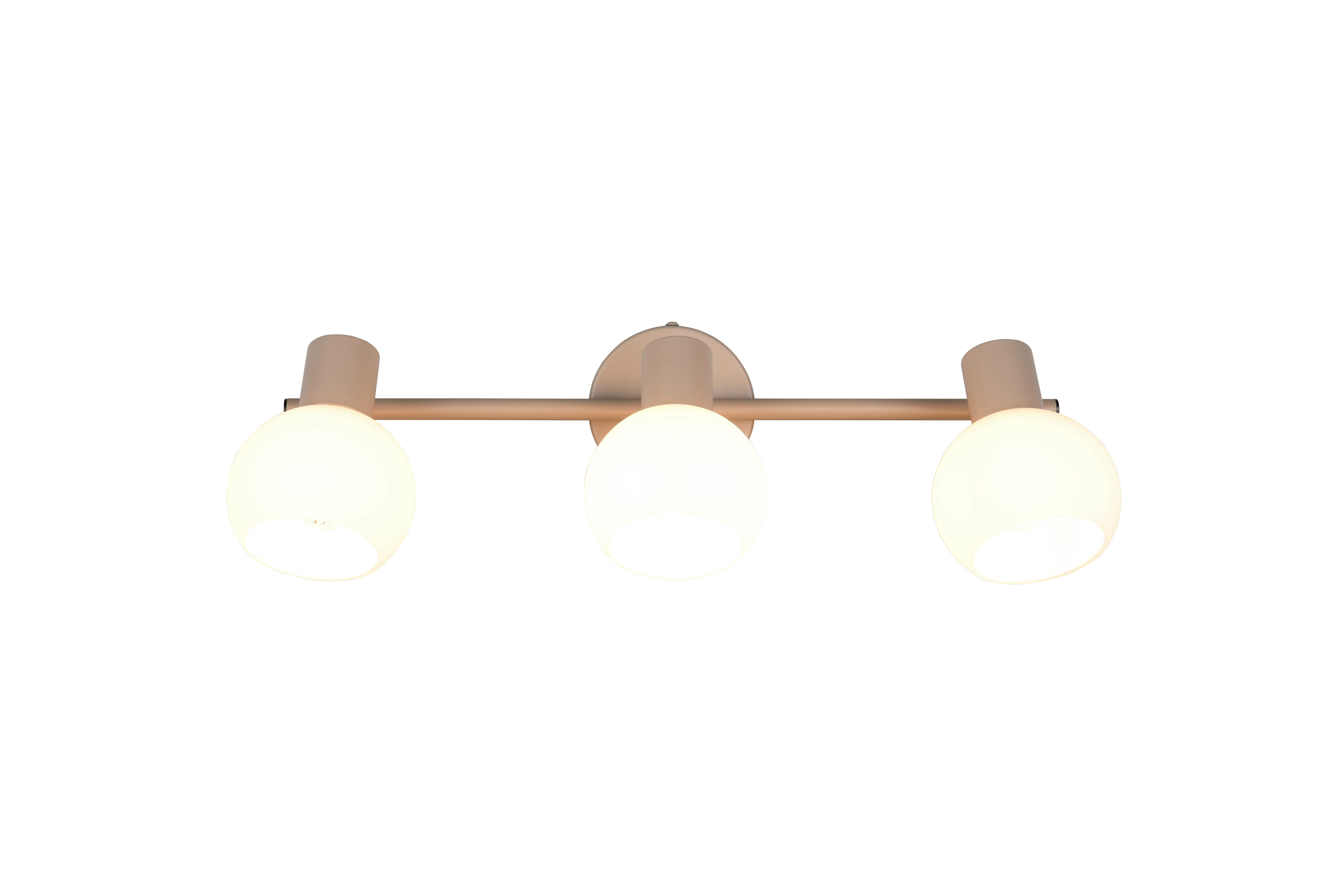 Reality Leuchten Spots beige Metall B/H/L: ca. 45x18,5x10 cm E14 3 Brennstellen Spot_Boba_3 - beige (10,00/45,00/18,50cm) - Reality Leuchten