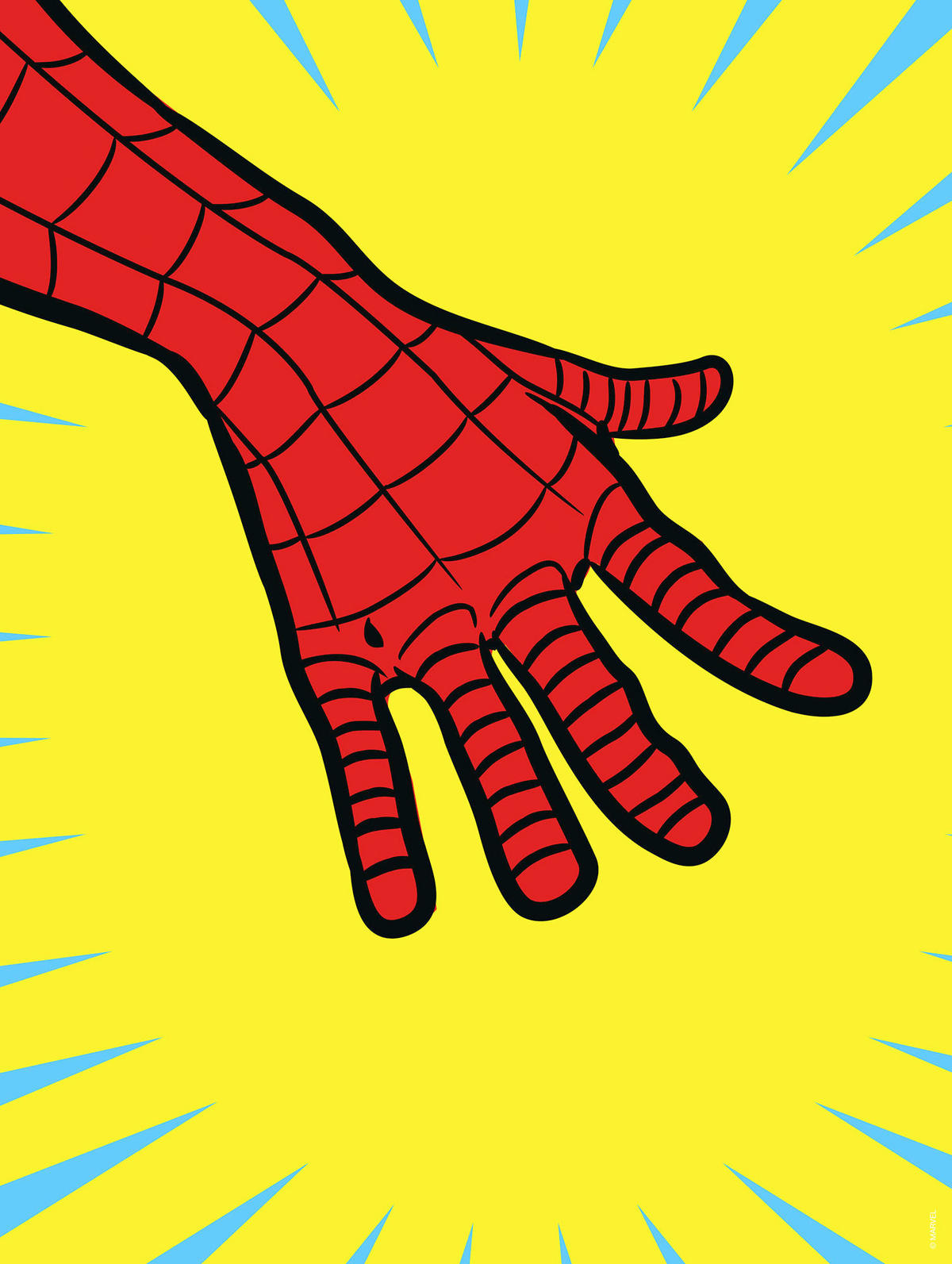 Komar Poster Marvel PowerUp Spider-Man Hand Disney B/L: ca. 30x40 cm Marvel PowerUp Spider-Man Hand - (30,00/40,00cm) - Komar