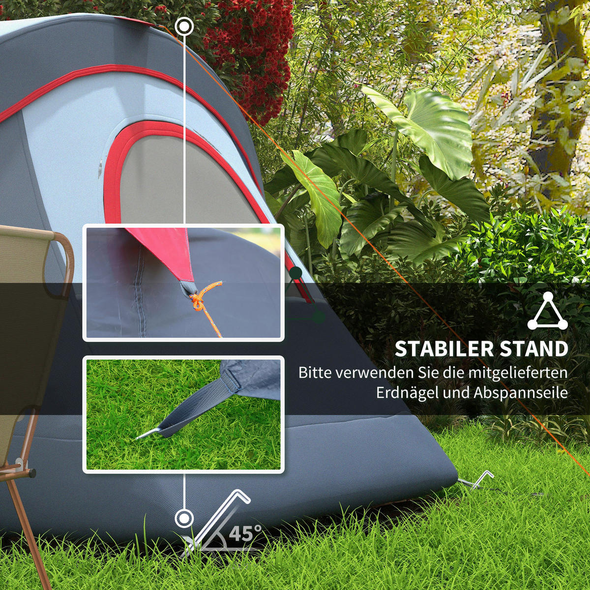 Outsunny Zelt grün Polypropylen B/H/L: ca. 230x455x180 cm Zelt - grün (180,00/230,00/455,00cm) - Outsunny