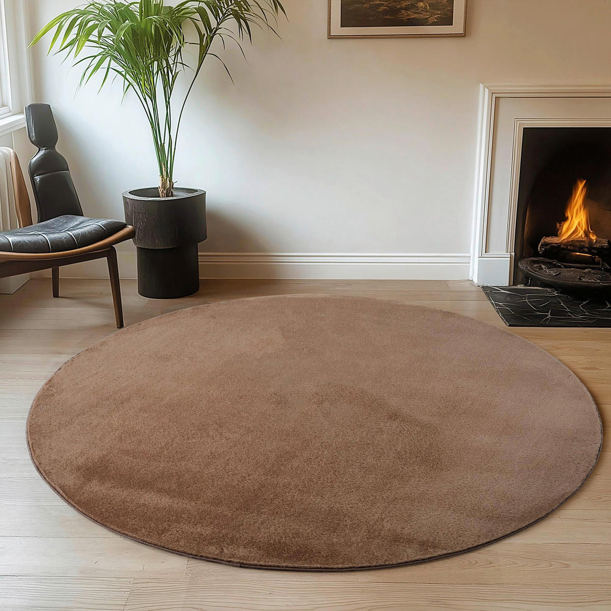 Ayyildiz Teppich JOY mokka D: ca. 200 cm JOY - mokka (200,00cm) - Ayyildiz