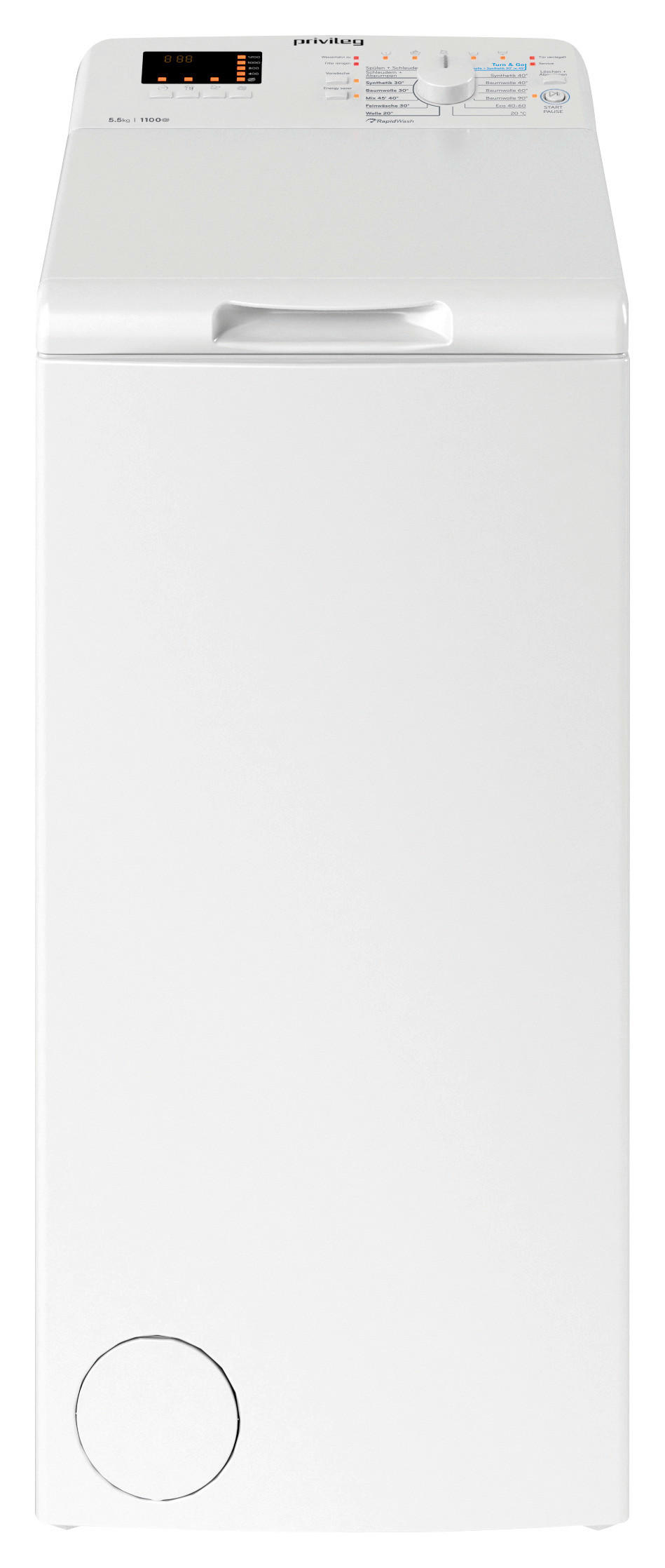 Privileg Toplader Waschvollautomat TL PWT LC55 DE Waschvollautomat_TL_PWT_LC55_DE - weiß (40,00/90,00/60,00cm) - Privileg