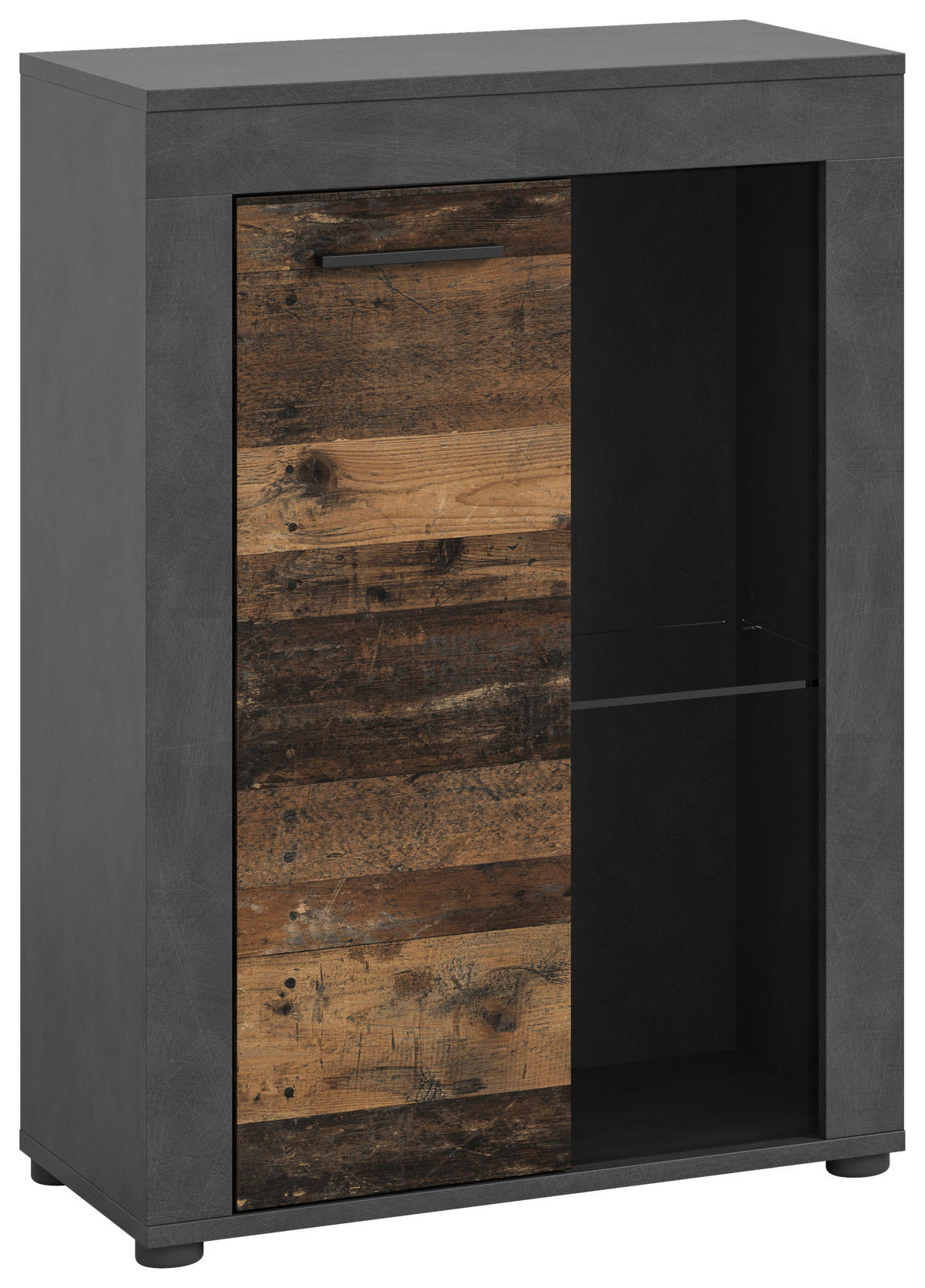 Vitrine Jam Matera Nachbildung Old Wood Nachbildung B/H/T: ca. 86x60x35 cm Jam - (86,00/60,00/35,00cm) - xonox.home