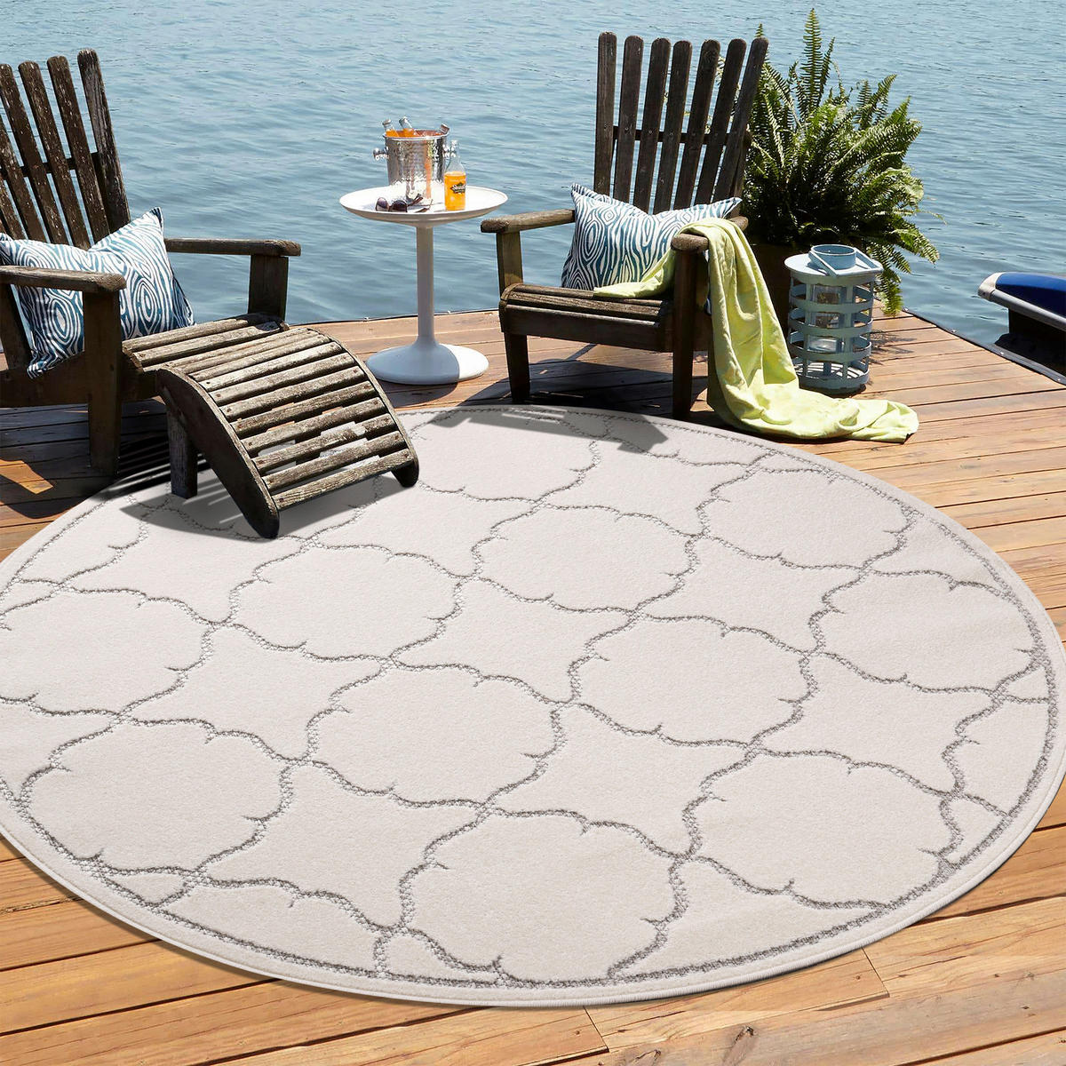 Sanat Outdoorteppich BERLIN creme B/L: ca. 150x150 cm BERLIN - creme (150,00/150,00cm) - Sanat