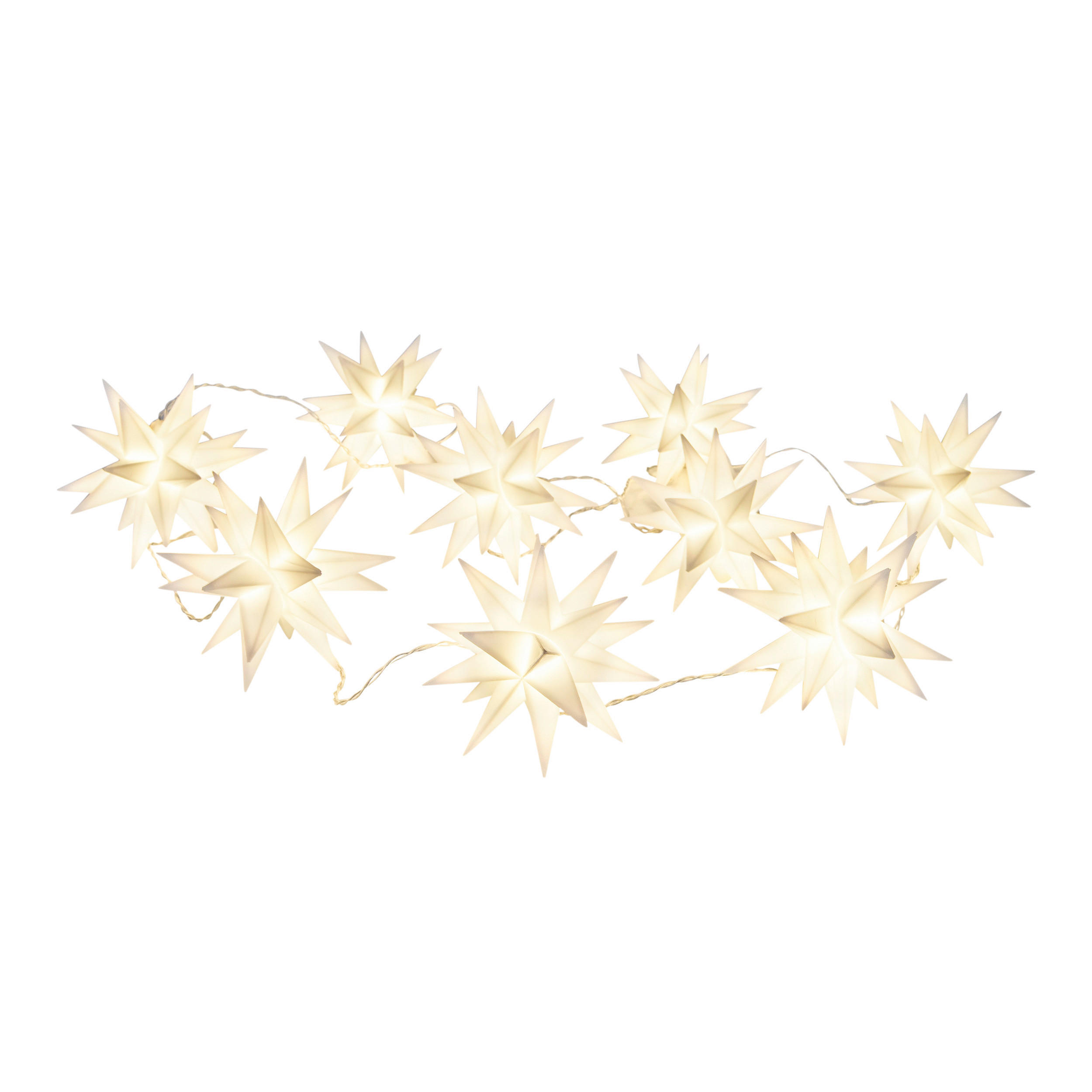 Näve Leuchten LED-Lichterkette LED Lichterkette 3D-STERNE - weiß (9,00/10,50/740,00cm) - Näve Leuchten