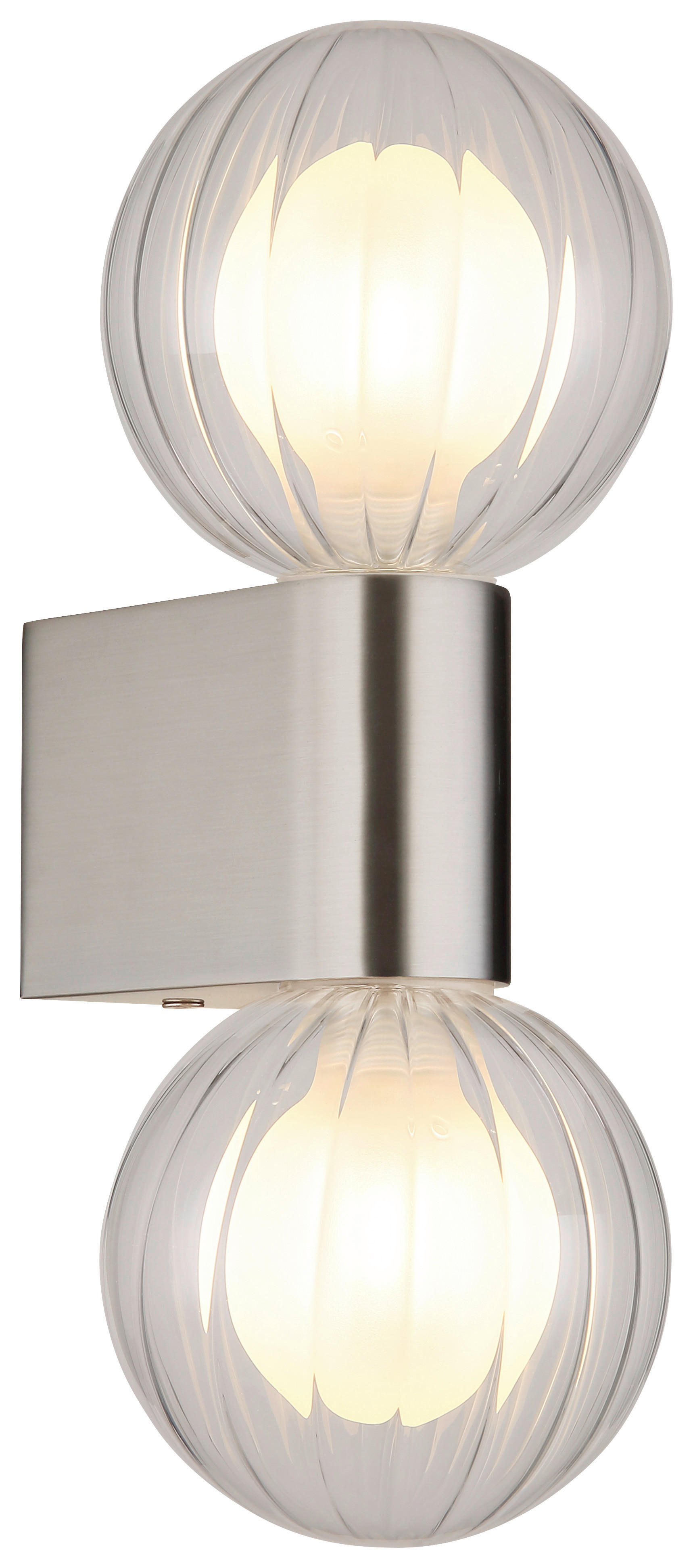 GLOBO Wand-/Deckenleuchte Ander 41928-2N transparent silber Glas Aluminium B/L: ca. 10x27 cm G9 2 Brennstellen Ander - transparent/silber (10,00/27,00cm) - GLOBO