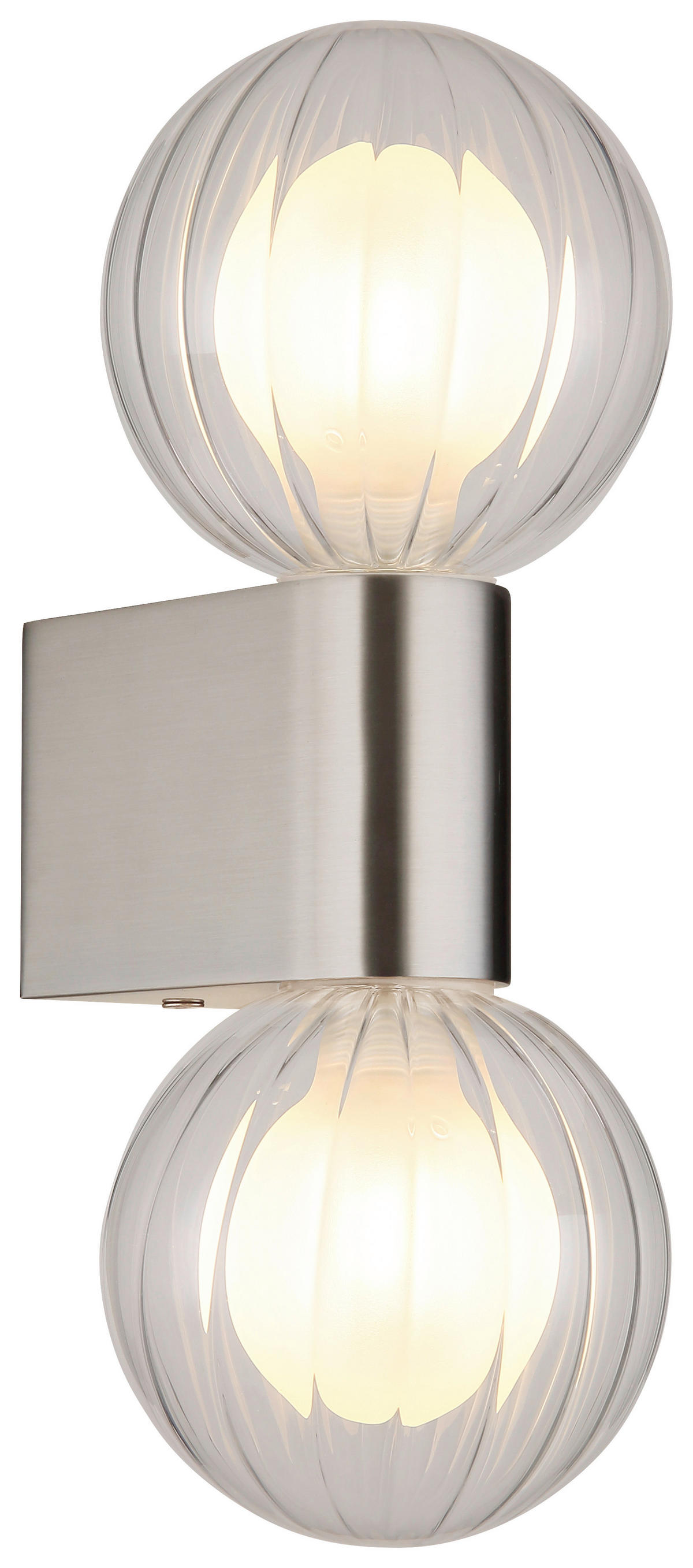 GLOBO Wand-/Deckenleuchte Ander 41928-2N transparent silber Glas Aluminium B/L: ca. 10x27 cm G9 2 Brennstellen Ander - transparent/silber (10,00/27,00cm) - GLOBO