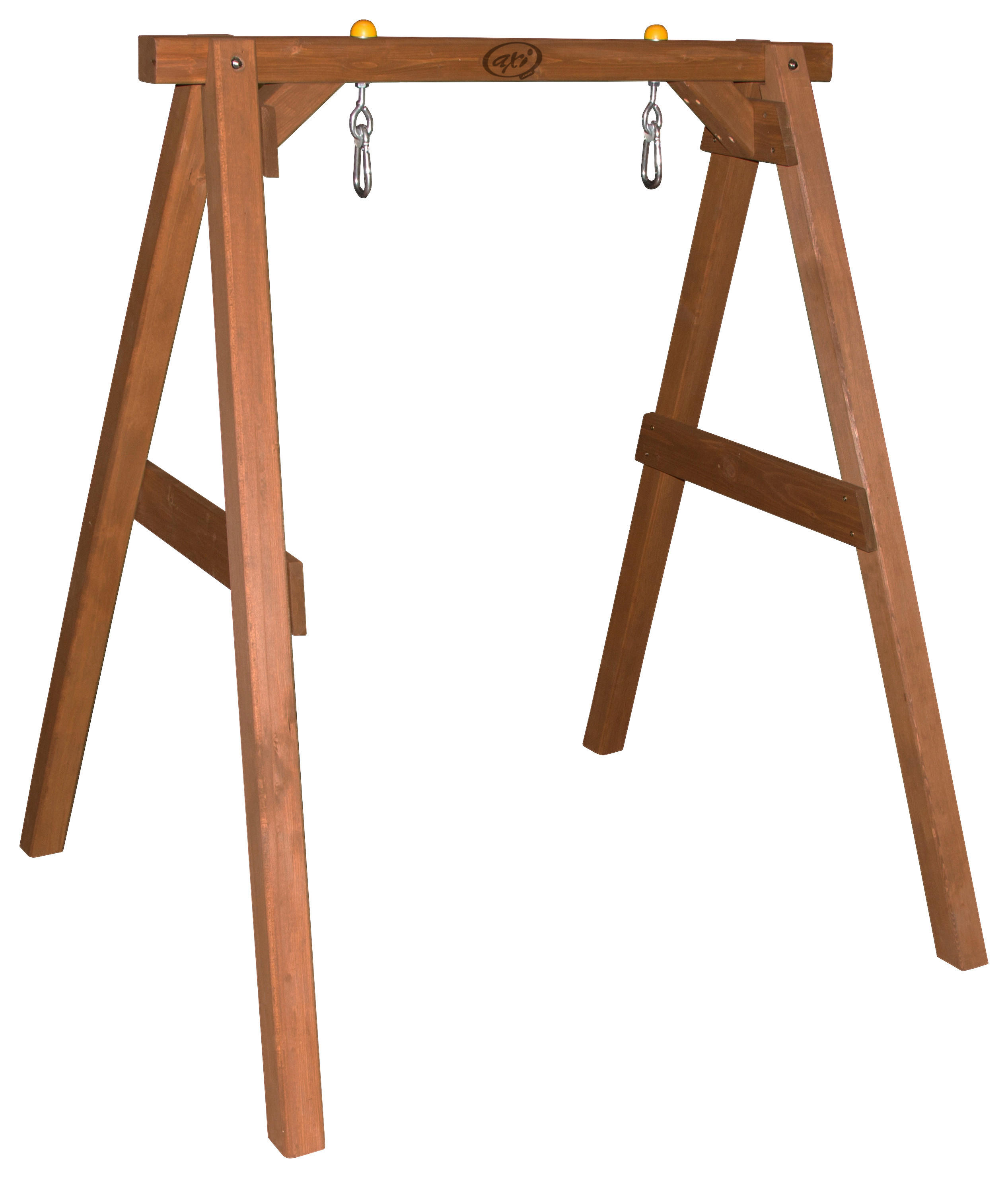 AXI Babyschaukel braun B/H/T: ca. 120x134x103 cm Babyschaukel Braun mit Sitz - braun/weiß (120,00/134,00/103,00cm) - AXI