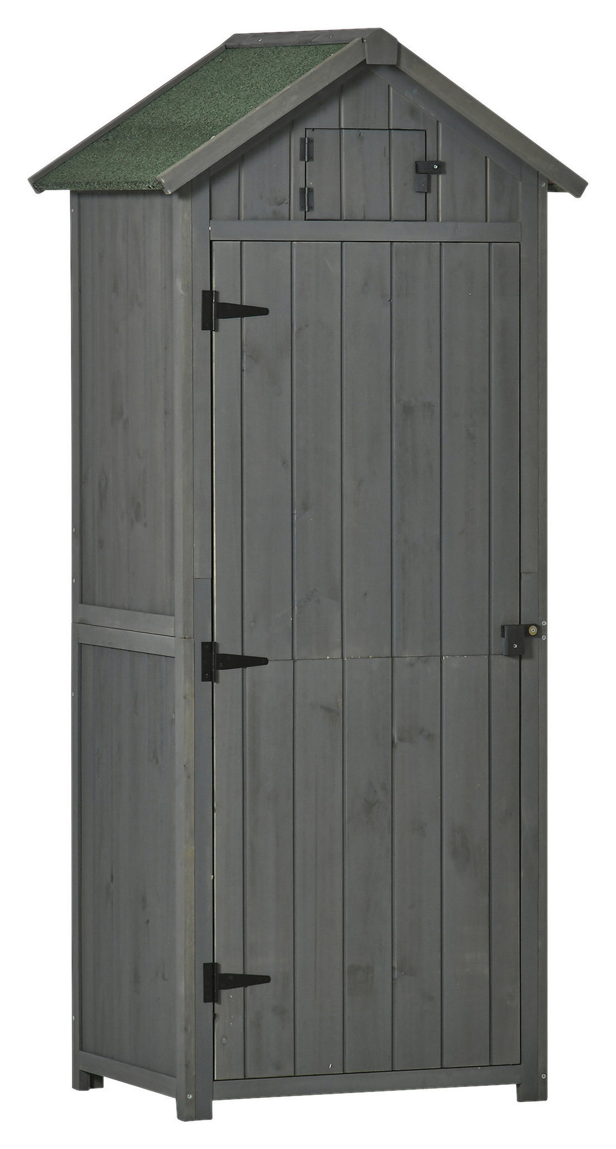 Outsunny Gartenhaus grau B/H/L: ca. 54x179x77 cm Gartenhaus - grün/grau (77,00/54,00/179,00cm) - Outsunny