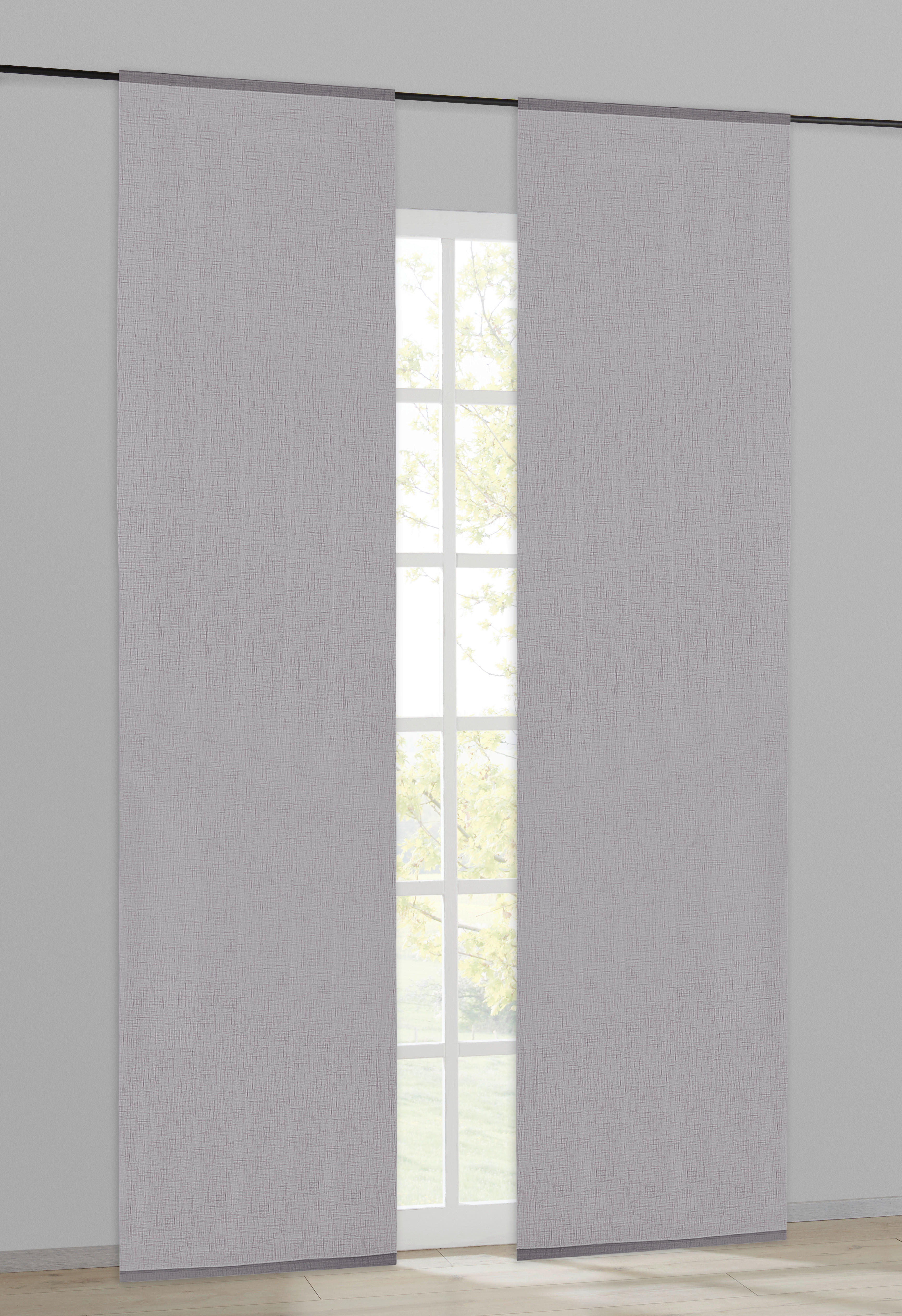 Schiebevorhang grau B/L: ca. 60x245 cm Schiebevorhang_uni - grau (60,00/245,00cm) - Happy Home