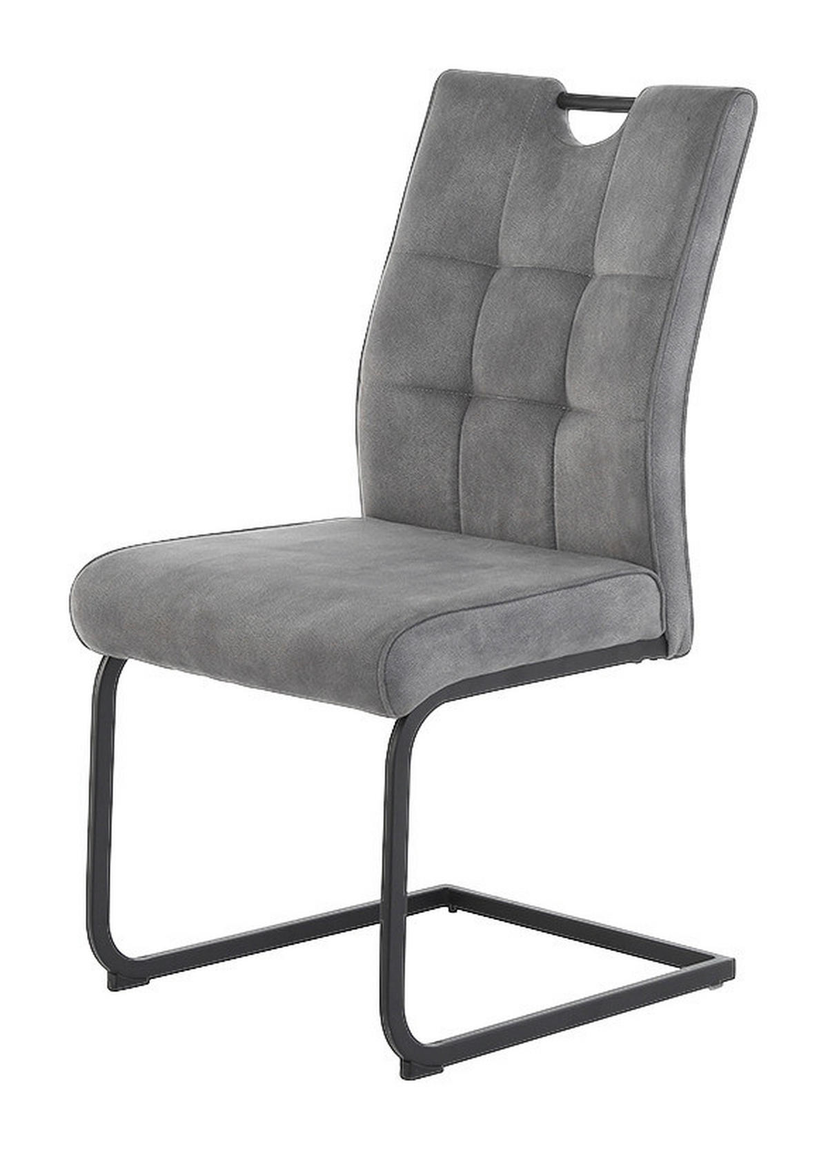 Schwingstuhl  dunkelgrau Microfaser B/H/T: ca. 50x97x62 cm Nino_Schwingstuhl - schwarz/dunkelgrau (50,00/97,00/62,00cm)