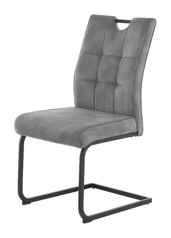 Thumbnail - Schwingstuhl  dunkelgrau Microfaser B/H/T: ca. 50x97x62 cm