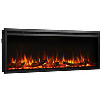 Balderia Elektrischer-Kamin Atlanta EF287B schwarz B/H/L: ca. 14,7x48x127 cm Elektro-Kamin Atalanta 50" - schwarz (127,00/14,70/48,00cm) - Balderia
