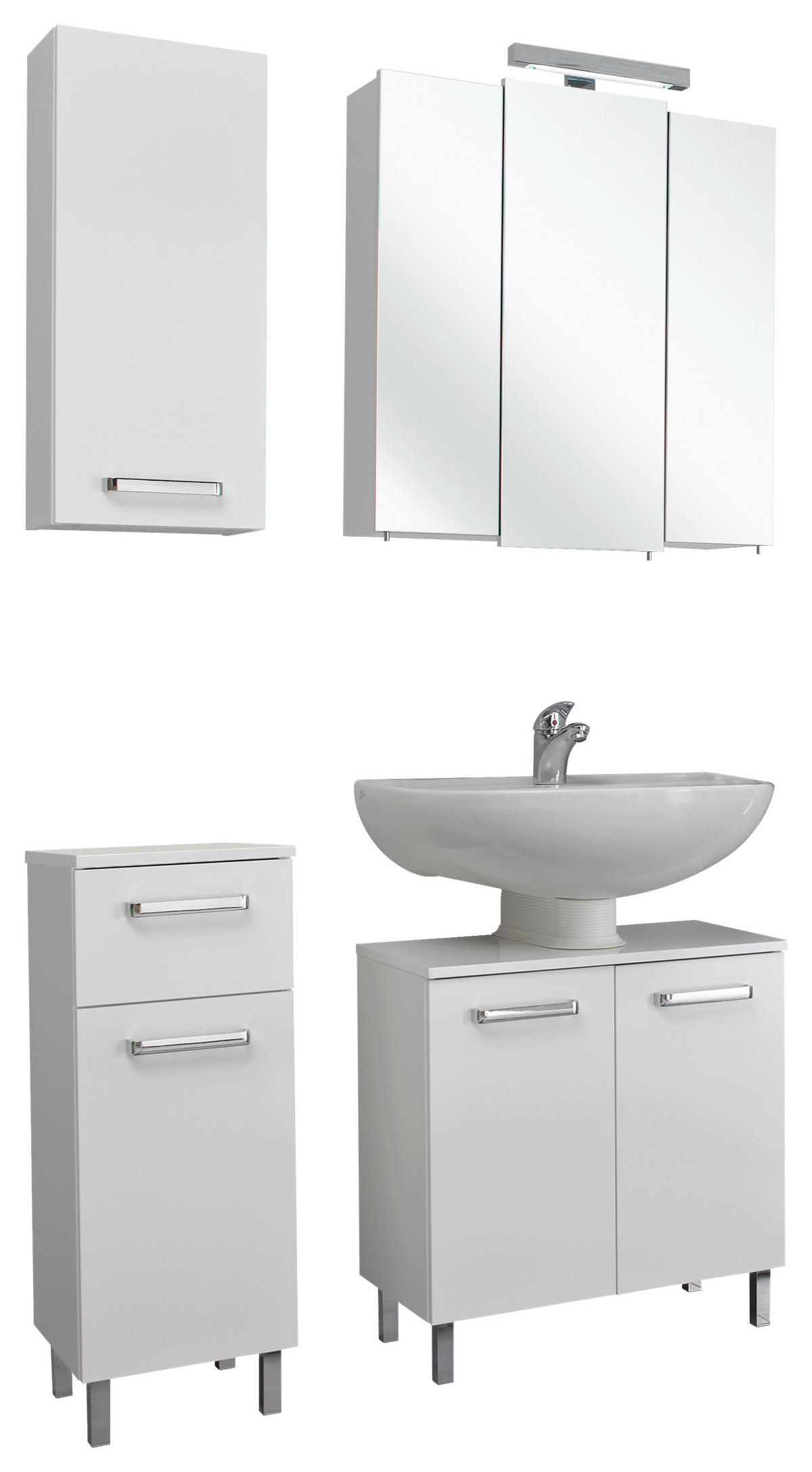 Badezimmer-Set Quickset 312 weiß glanz B/H/T: ca. 98x200x33 cm Quickset 312 - weiß (98,00/200,00/33,00cm) - Pelipal