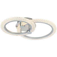 Nolo LED Deckenleuchte Chrom Aluminium Kunststoff Metall B/H/L: ca. 34x8,5x50 cm null 2 Brennstellen LED-Deckenleuchte_Maren - Chrom (50,00/34,00/8,50cm) - Nolo