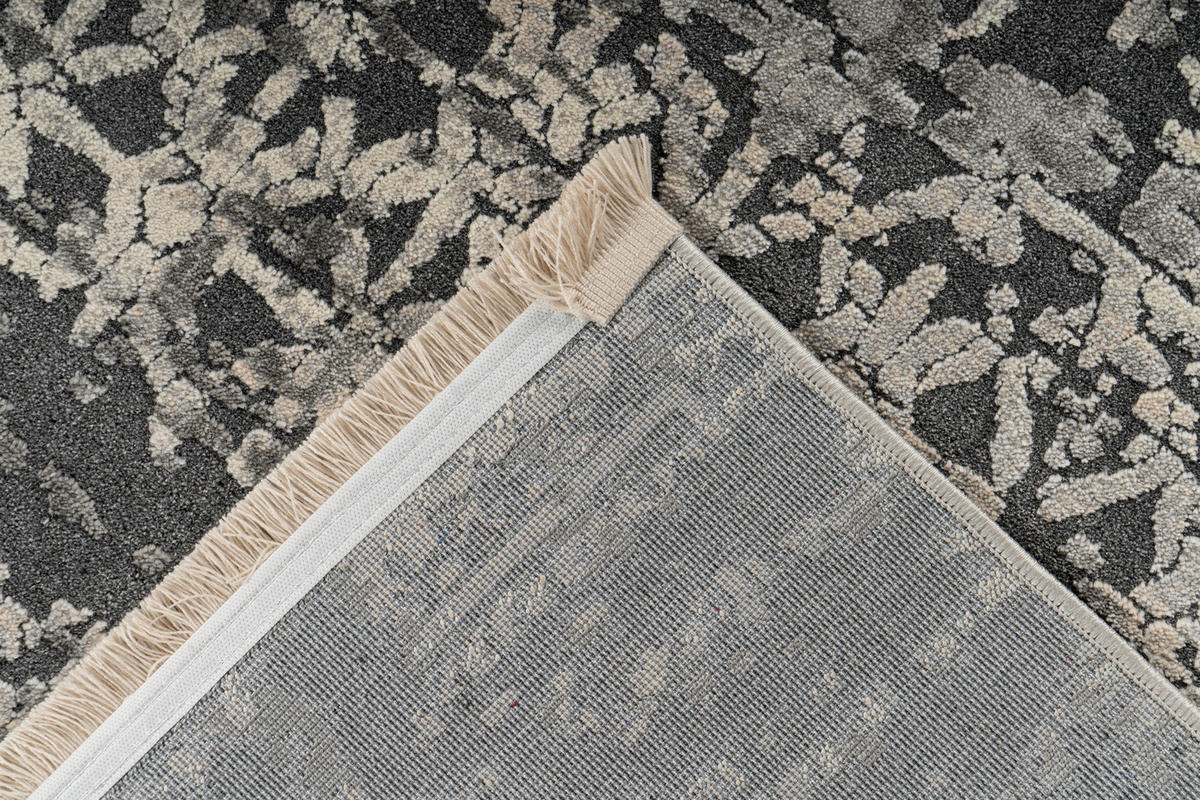 Kayoom Kurzflorteppich Adela 325 grau B/H/L: ca. 80x1,3x150 cm Adela 325 - grau (150,00/80,00/1,30cm) - Kayoom