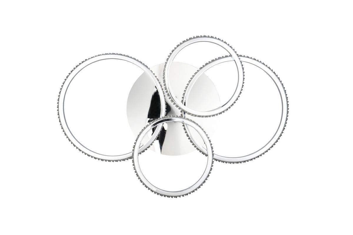 Reality LED-Deckenleuchte Chrom Metall B/H/L: ca. 8,5x49,5x65,5 cm LED-Deckenleuchte_Cires - Chrom (65,50/8,50/49,50cm) - Reality