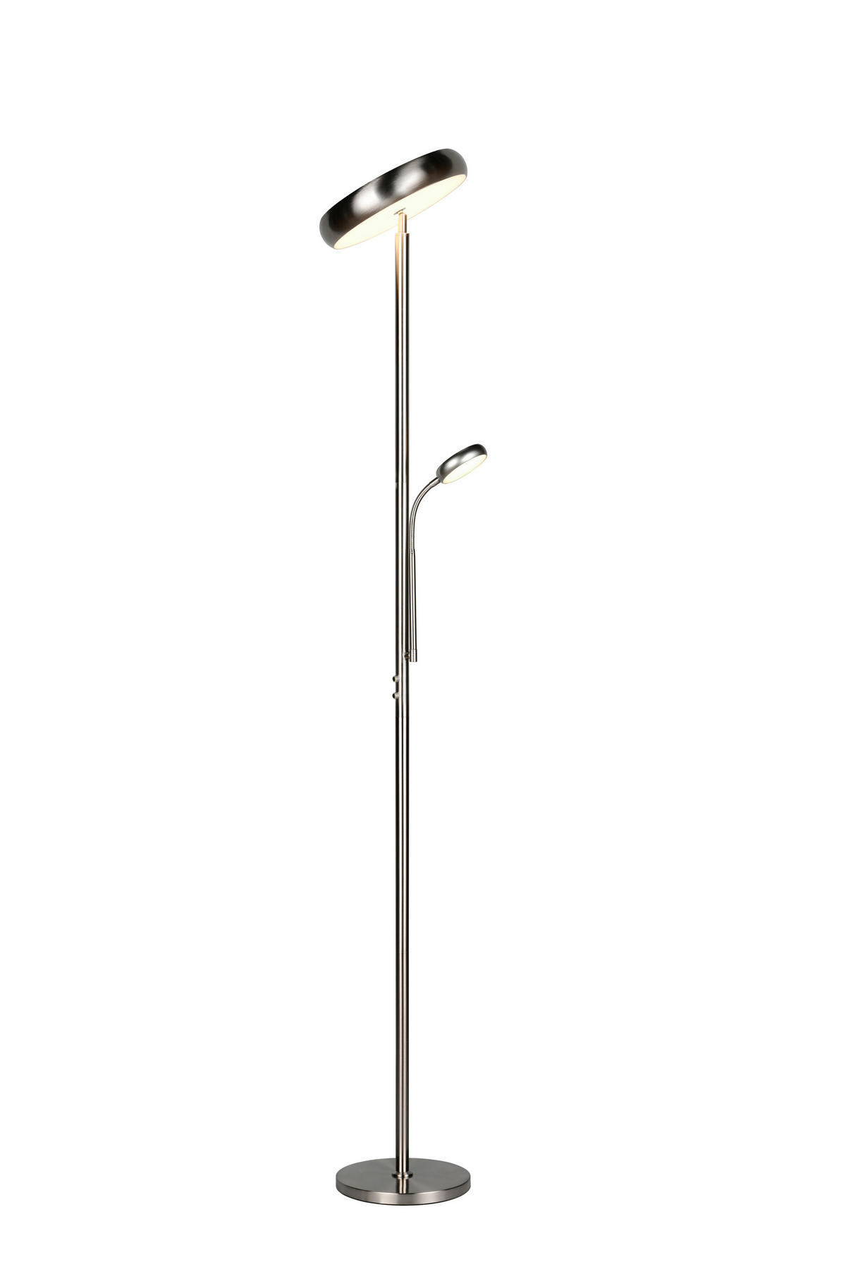 Reality LED Stehleuchte Palermo nickel matt Metall H: ca. 183 cm 1 Brennstellen Palermo - nickel matt (183,00cm) - Reality